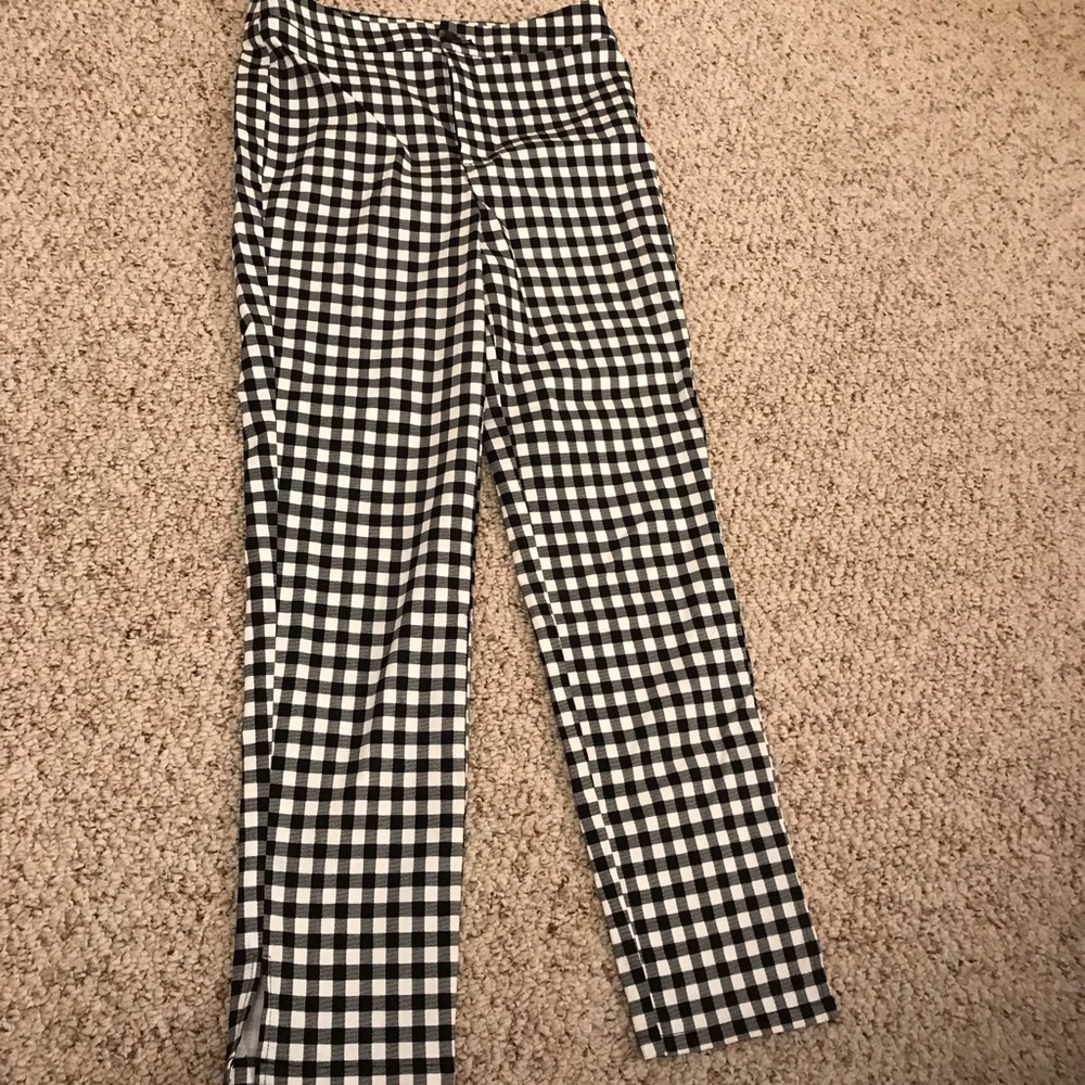 gingham pants highwaist